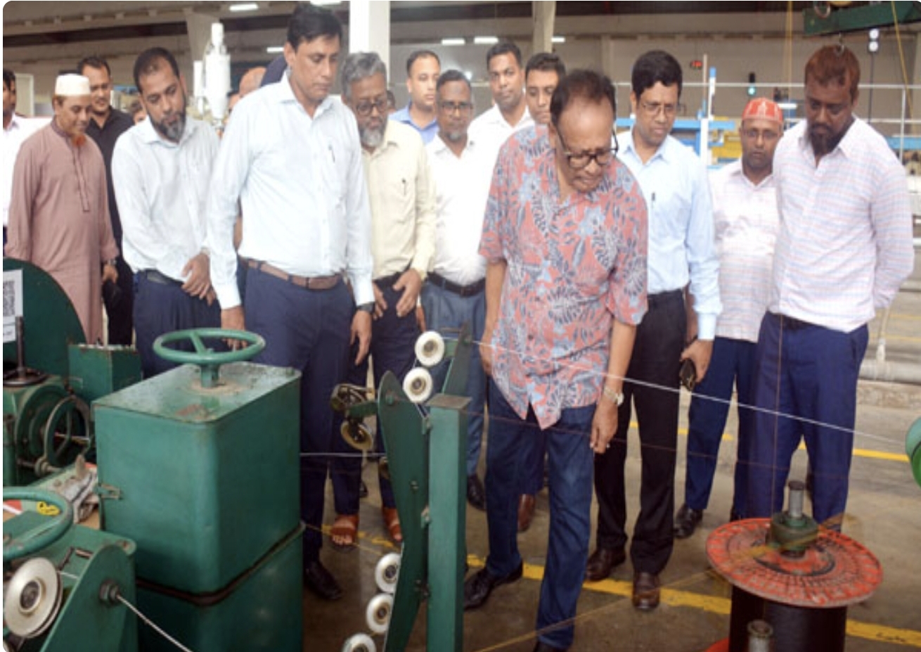 খুলনায় ক্যাবল শিল্প লিমিটেড পরিদর্শনে ডাক ও টেলিযোগাযোগ মন্ত্রী