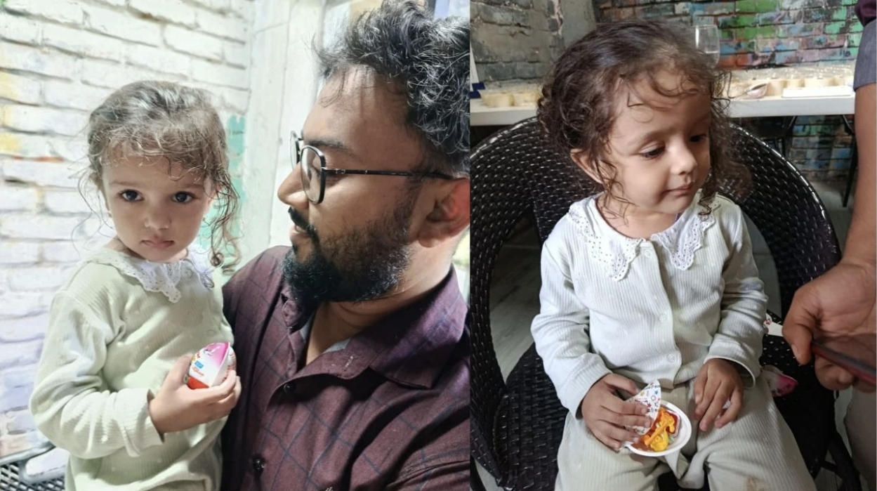 রেস্টুরেন্টে বাচ্চা রেখে চলে গেল বিদেশি পরিবার