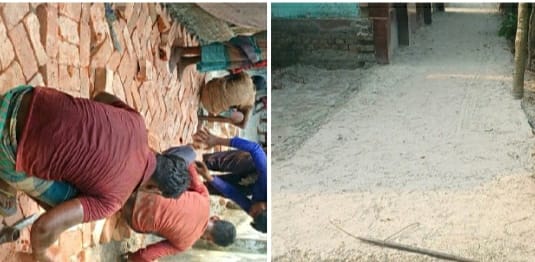 পাঁজিয়া ইউনিয়নে অবহেলিত রাস্তাটির উন্নয়ন, স্বস্তি ফিরেছে এলাকাবাসীর