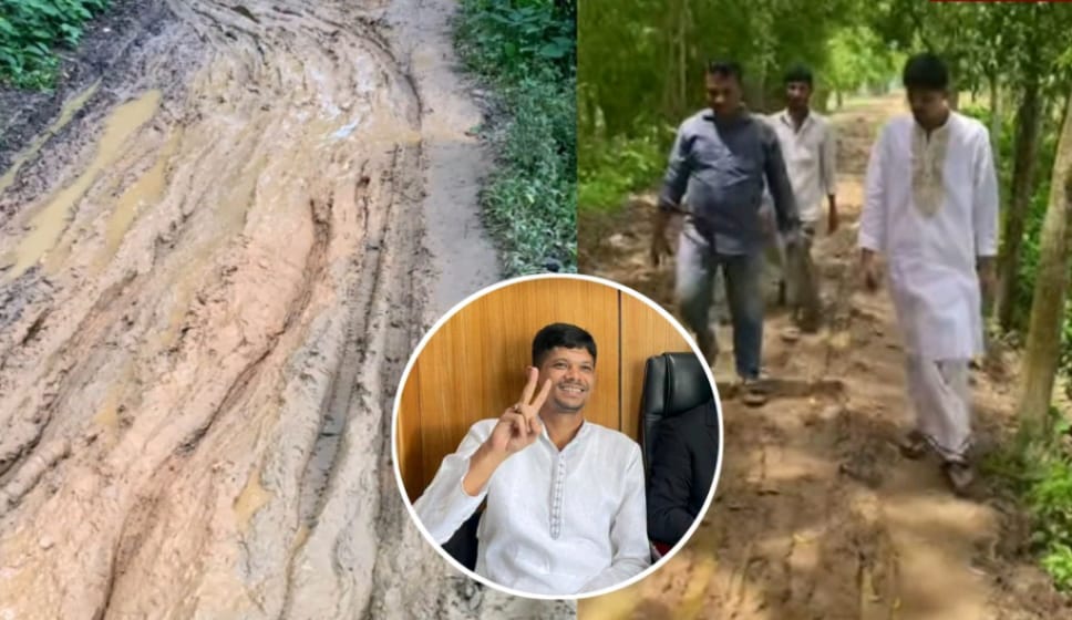 ঈদগাঁও লালাশরিয়া পাড়া সড়কের বেহাল দশা,ইউপি চেয়ারম্যান সোহেল জাহানের পরিদর্শন 