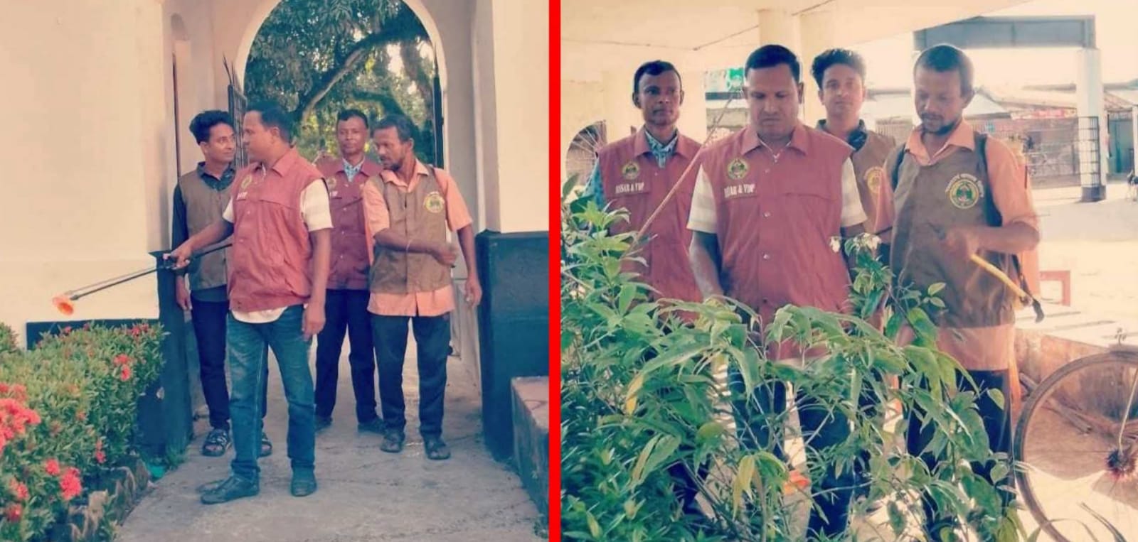 সাগরদাঁড়িতে আনসার-ভিডিপির স্বেচ্ছাশ্রমে মশা নিধন