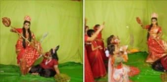 কেশবপুরে শারদীয় দুর্গোৎসব উপলক্ষে নির্মিত হচ্ছে বিশেষ আলেখ্য 